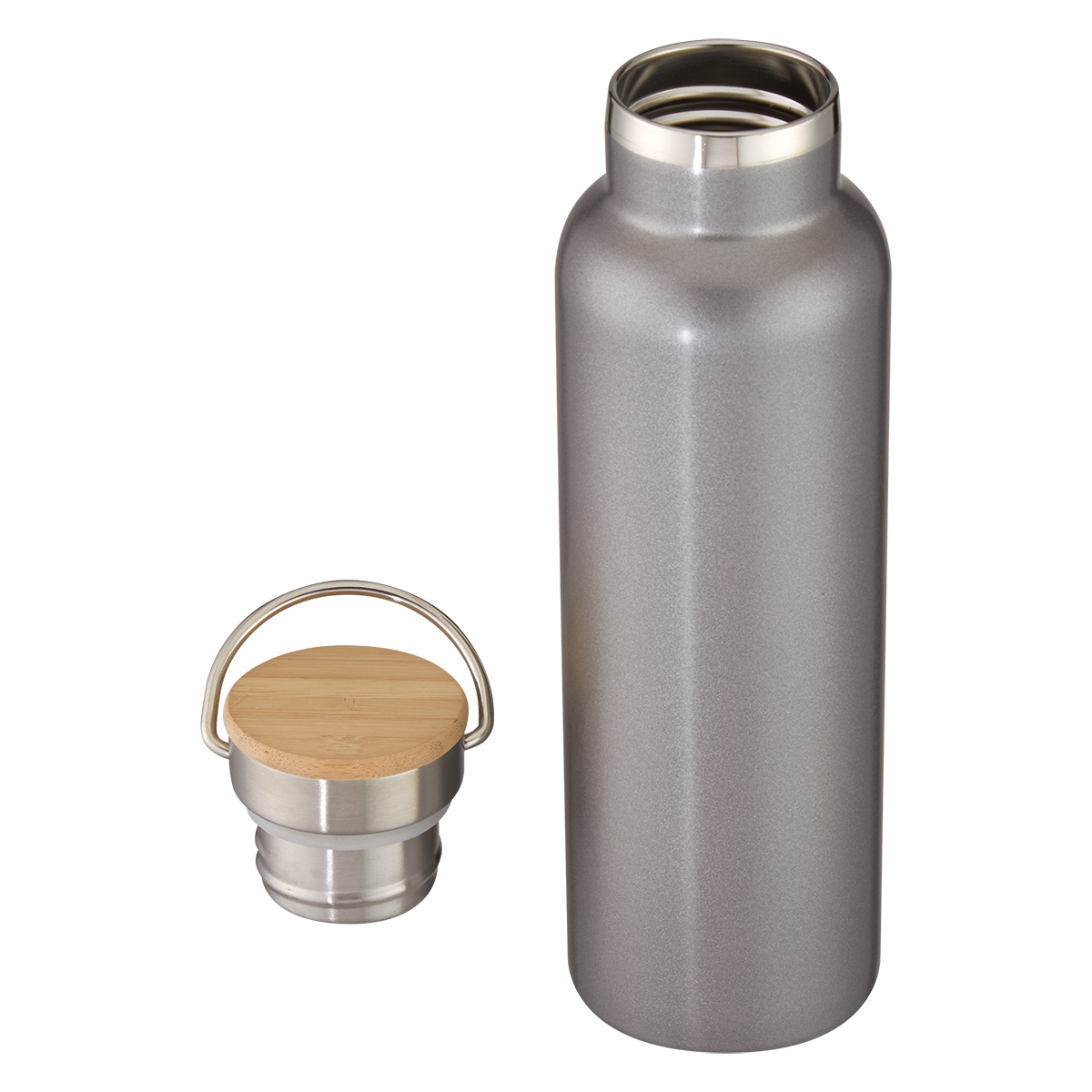 Picture of 21 Oz. Tipton Recycled Stainless Steel Bottle With Bamboo Lid