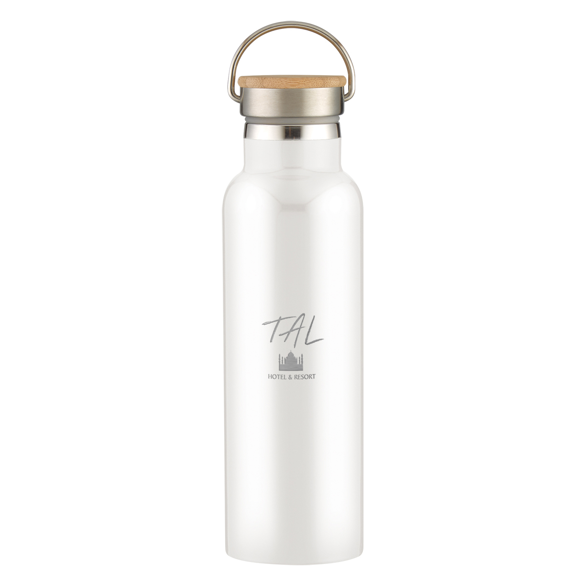 Picture of 21 Oz. Tipton Recycled Stainless Steel Bottle With Bamboo Lid