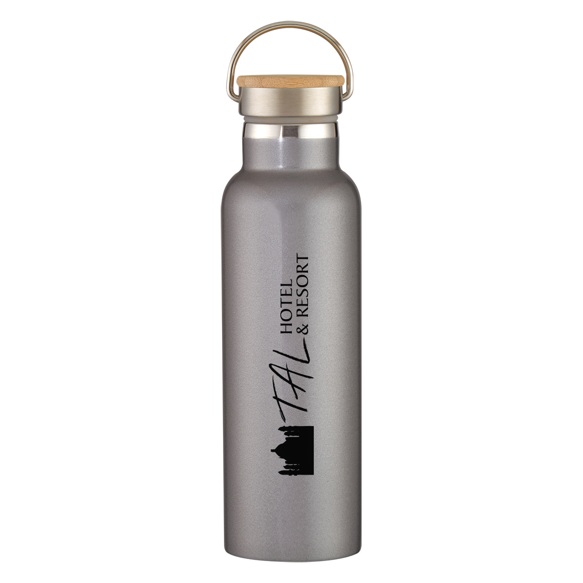 Picture of 21 Oz. Tipton Recycled Stainless Steel Bottle With Bamboo Lid