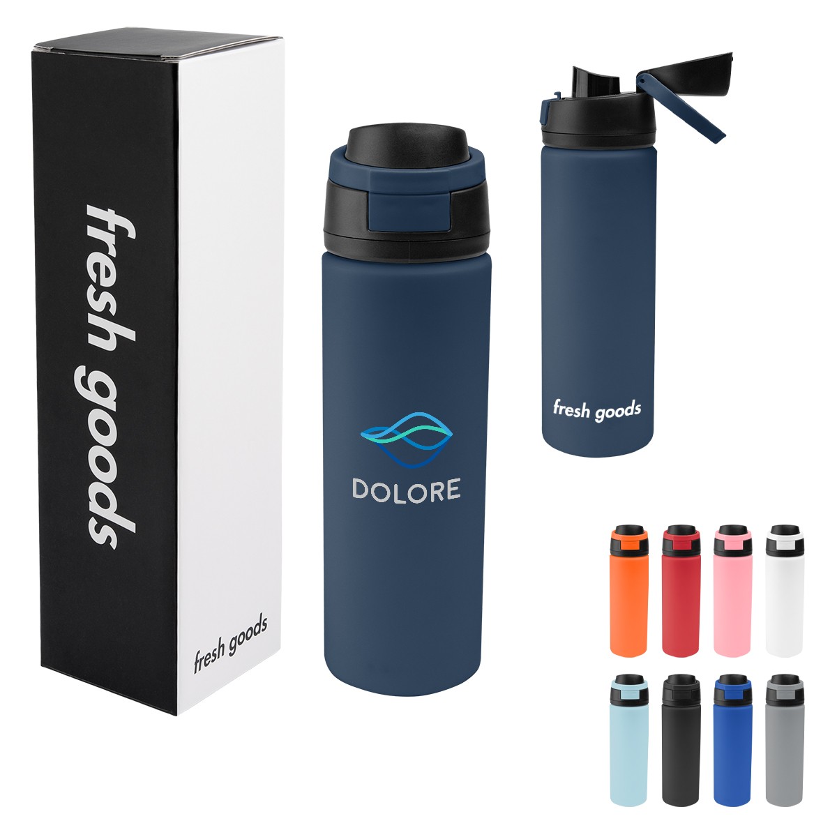 Picture of Fresh Goods 24 Oz. Pop Sip Recycled Stainless Steel Bottle