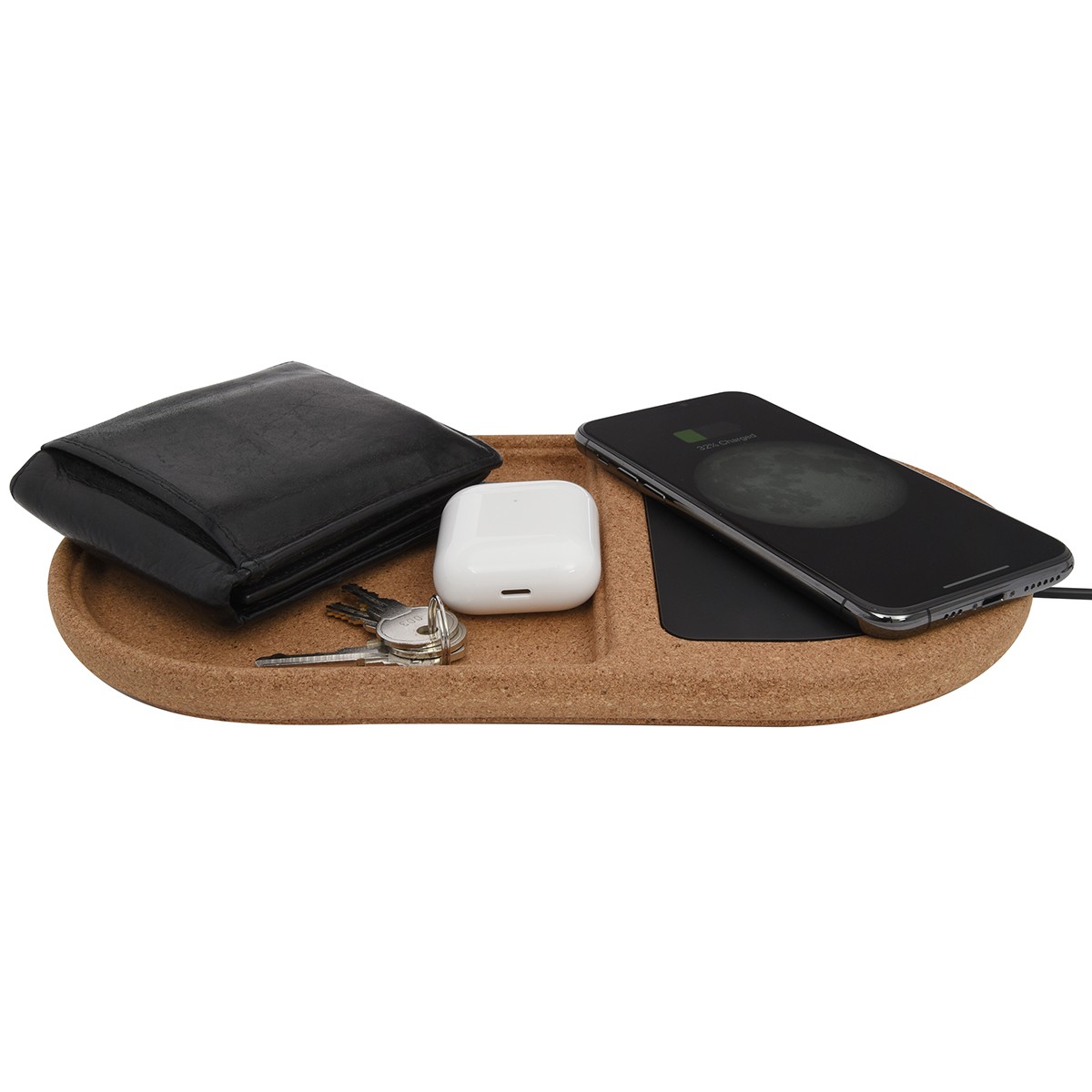 Picture of Cork Wireless Charging Pad Desktop Organizer