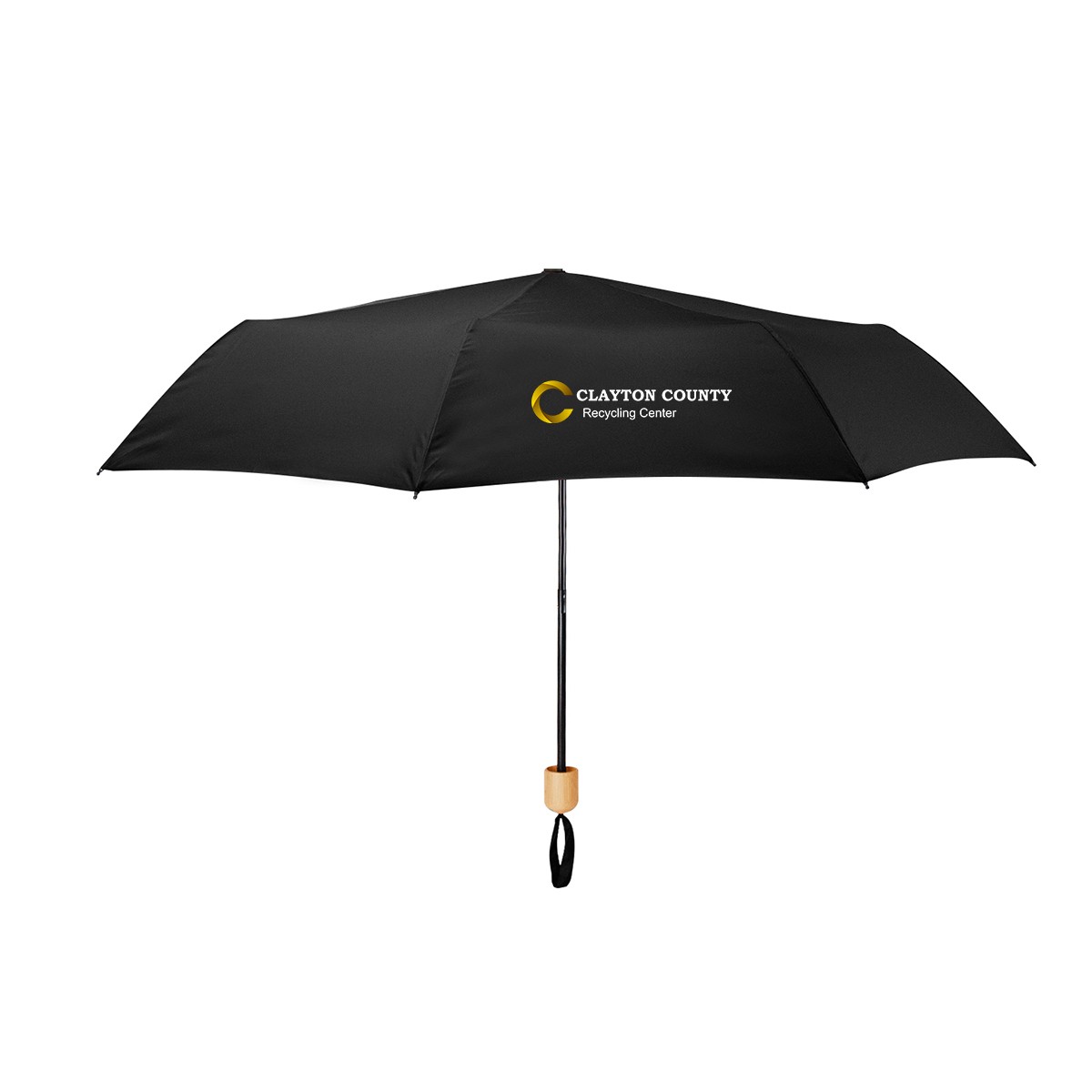 Picture of 41" Arc Umbrella With 100% Rpet Canopy & Bamboo Handle