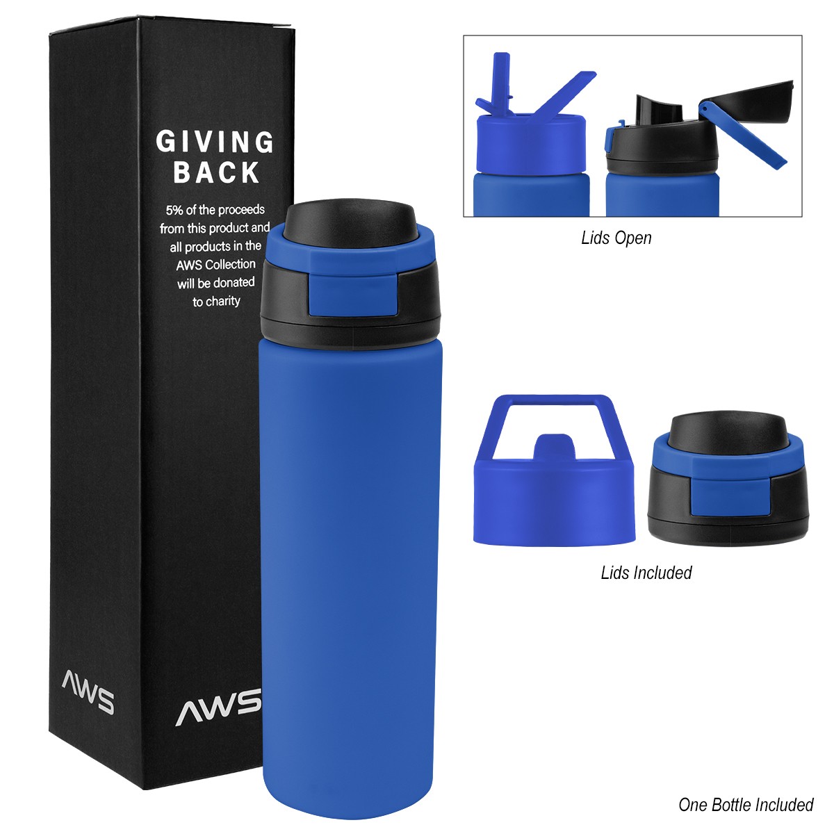 Picture of Aws 24 Oz. Pop Sip Recycled Stainless Steel Bottle Kit