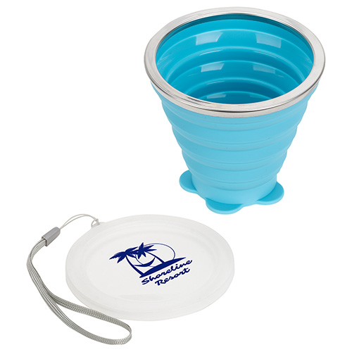 Picture of Groove 9 oz Collapsible Silicone Cup with Lid