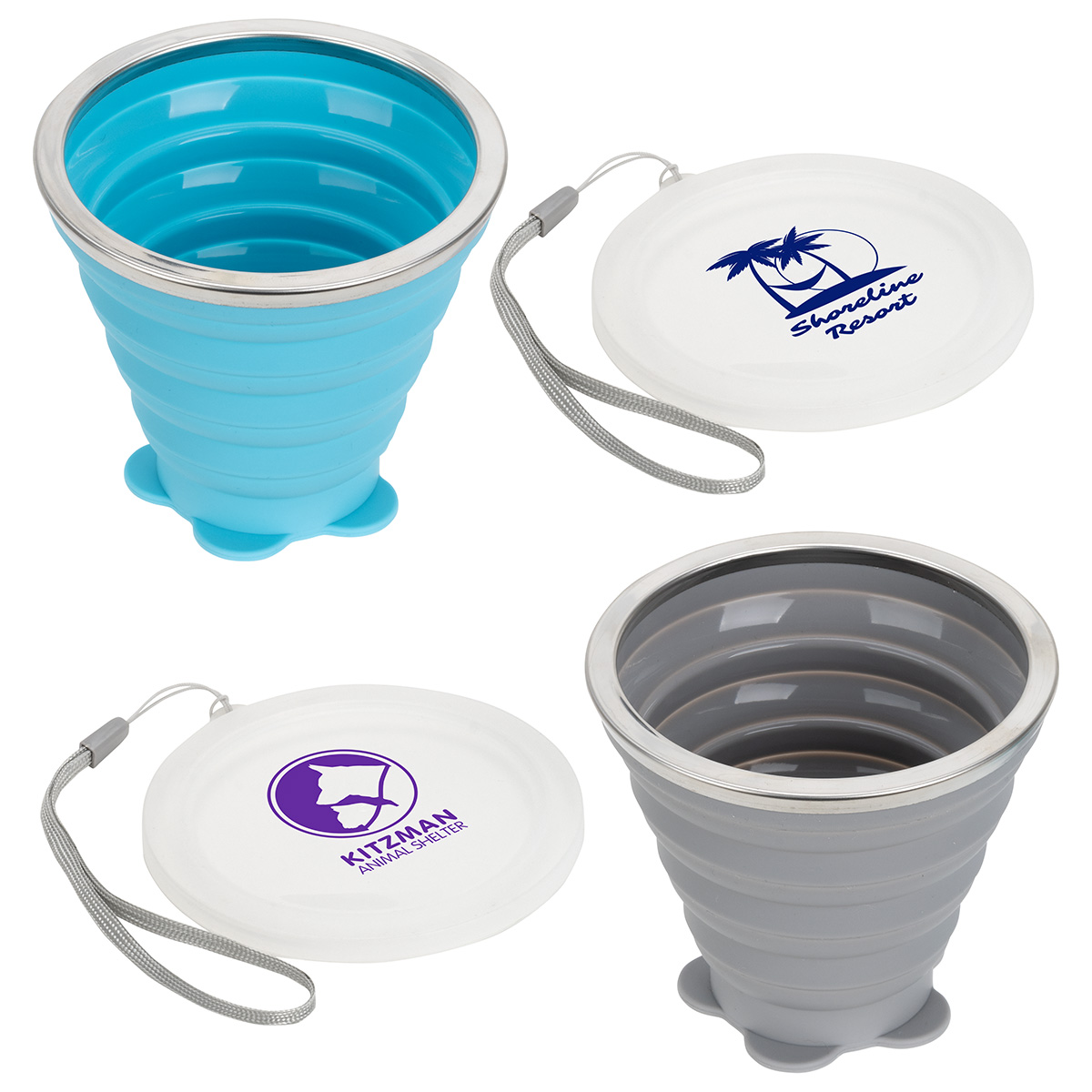 Picture of Groove 9 oz Collapsible Silicone Cup with Lid