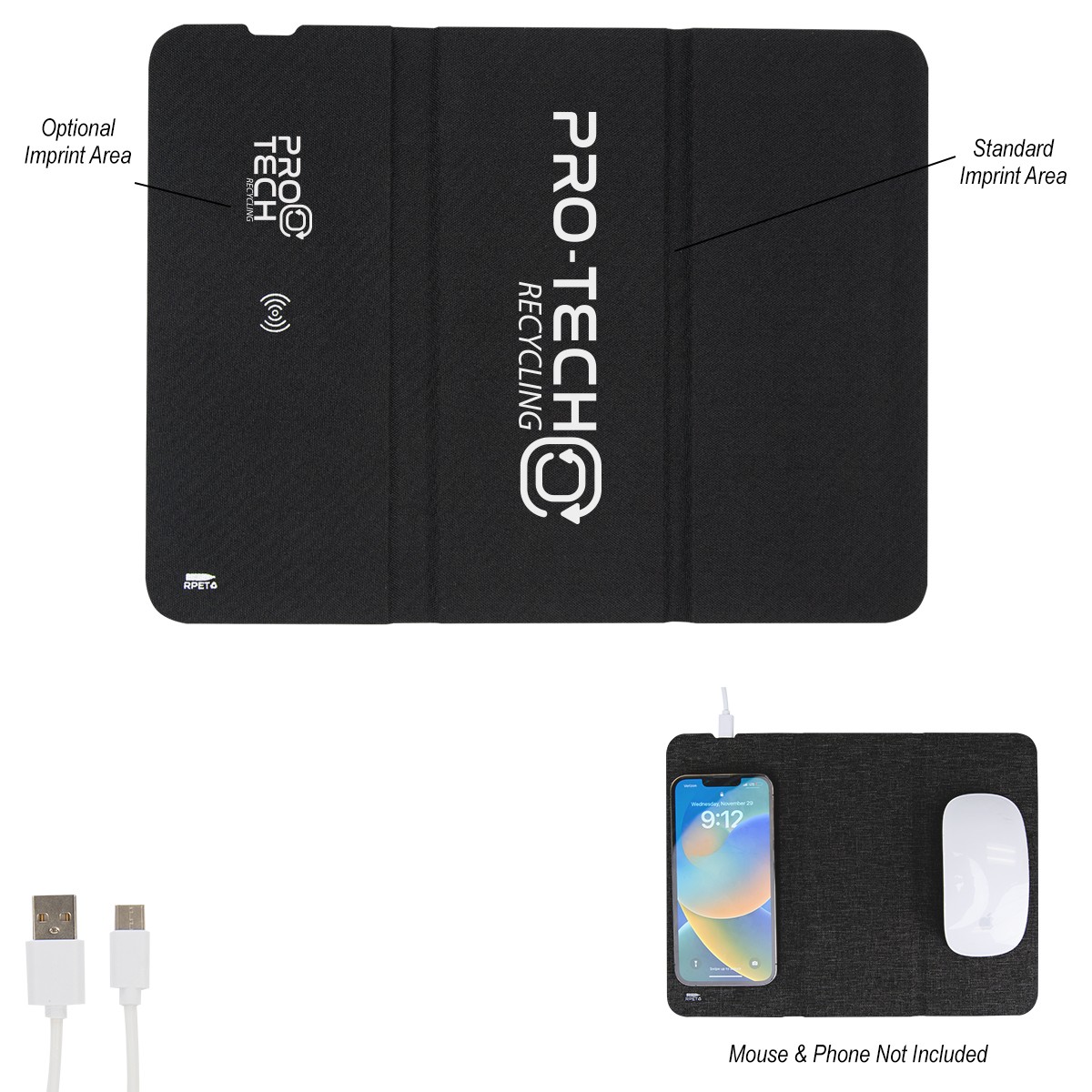 Picture of Rpet 10w Wireless Charging Mouse Pad