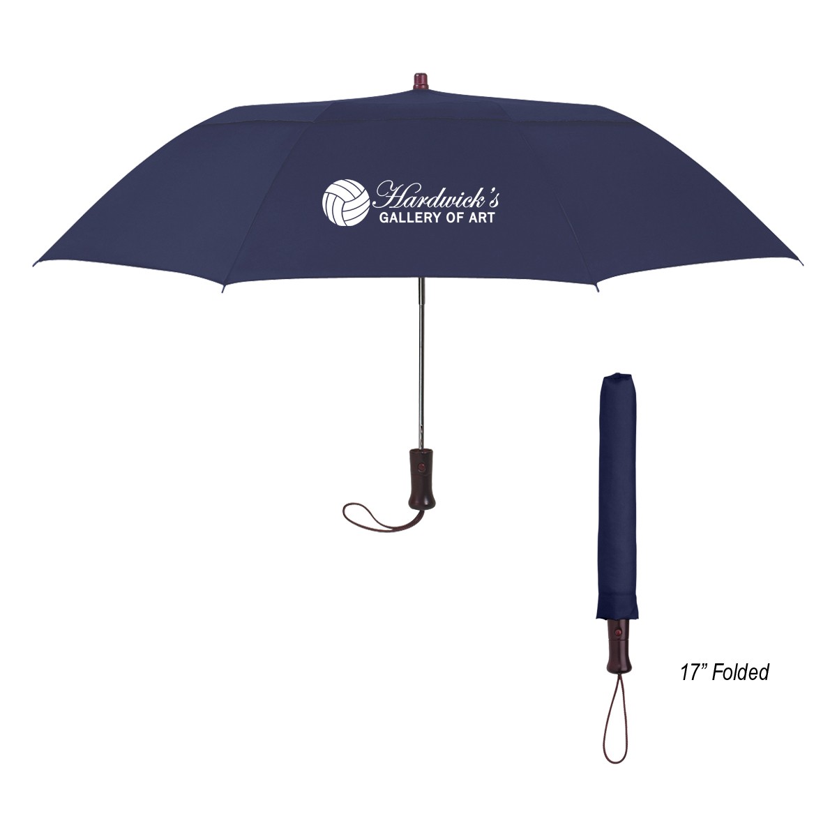 Picture of 44" Arc Telescopic Folding Wood Handle Umbrella