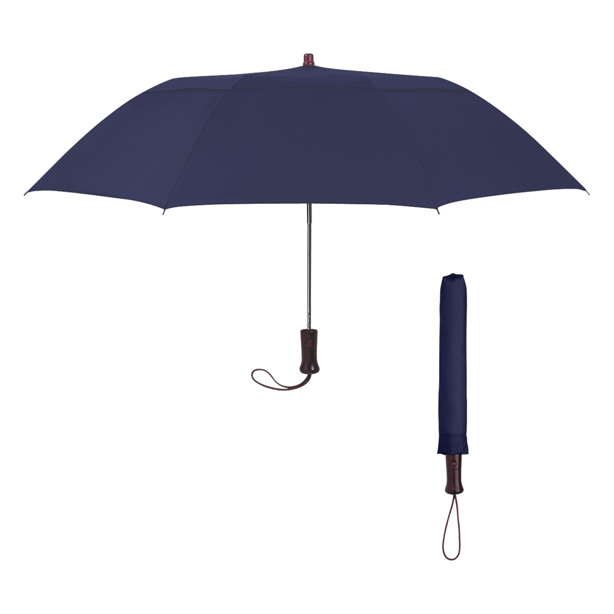 Picture of 44" Arc Telescopic Folding Wood Handle Umbrella