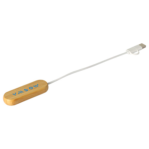 Picture of Bamboo Dual Port USB & Type-C Hub
