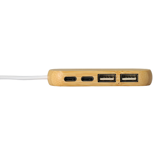 Picture of Bamboo Dual Port USB & Type-C Hub