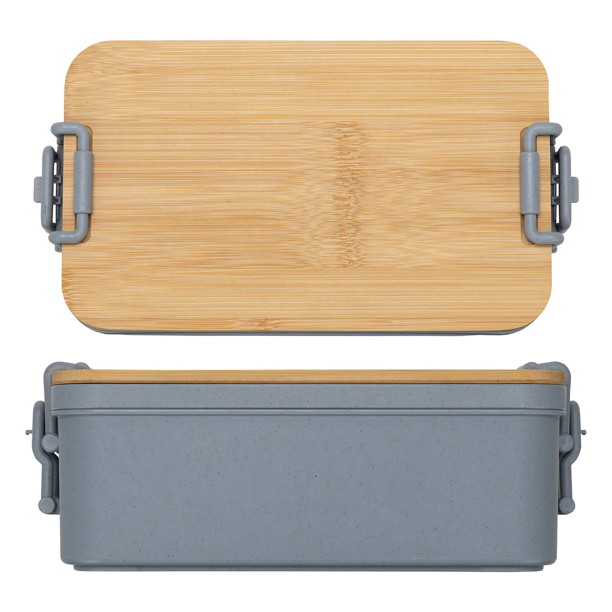 Picture of Chuckwagon Stackable Lunch Box With Bamboo Lid & Utensils