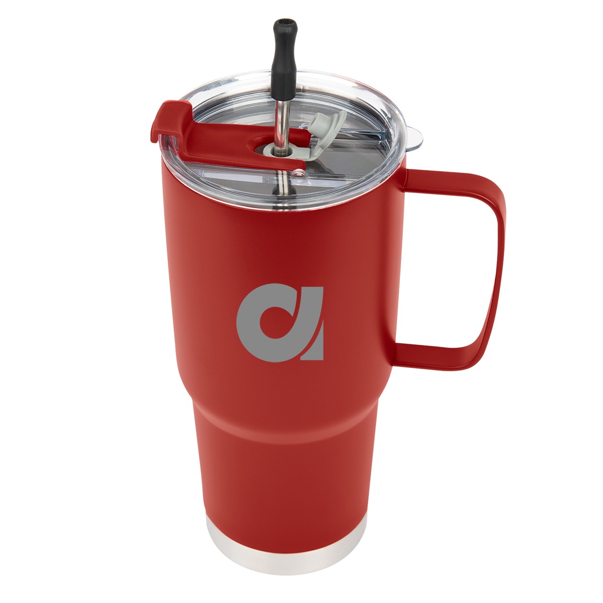 Picture of 30 Oz. Lisbon Stainless Steel Tumbler With Straw