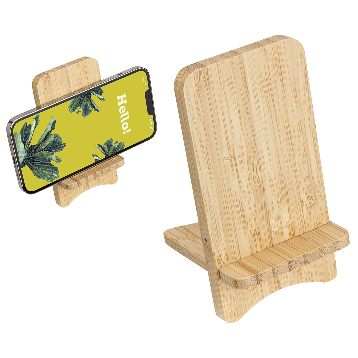 Picture of Bamboo Wireless Charger Portable Phone Stand