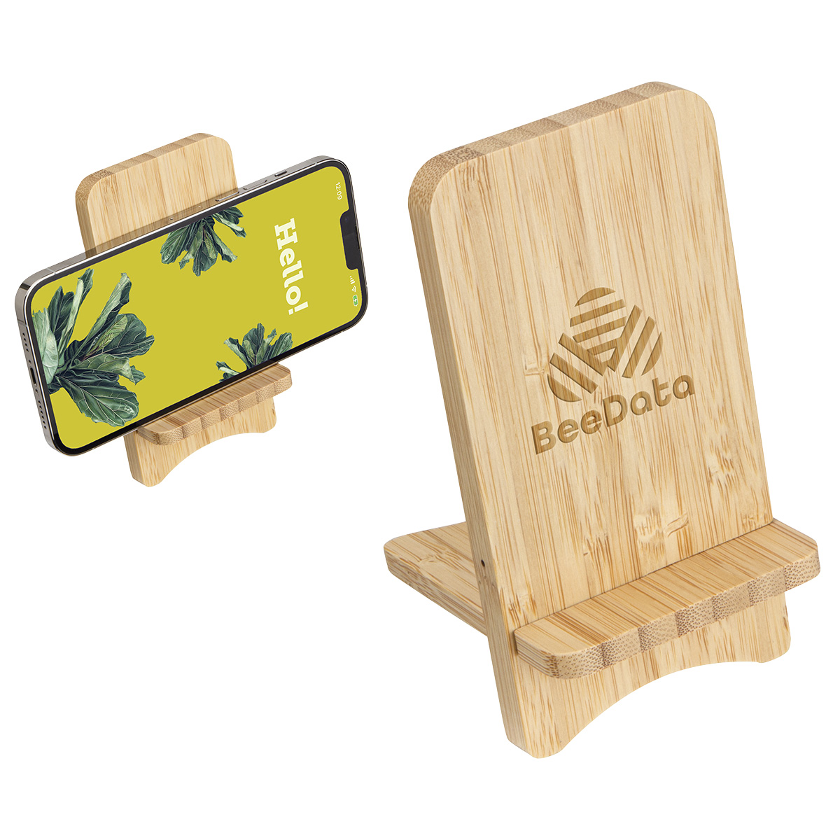 Picture of Bamboo Wireless Charger Portable Phone Stand