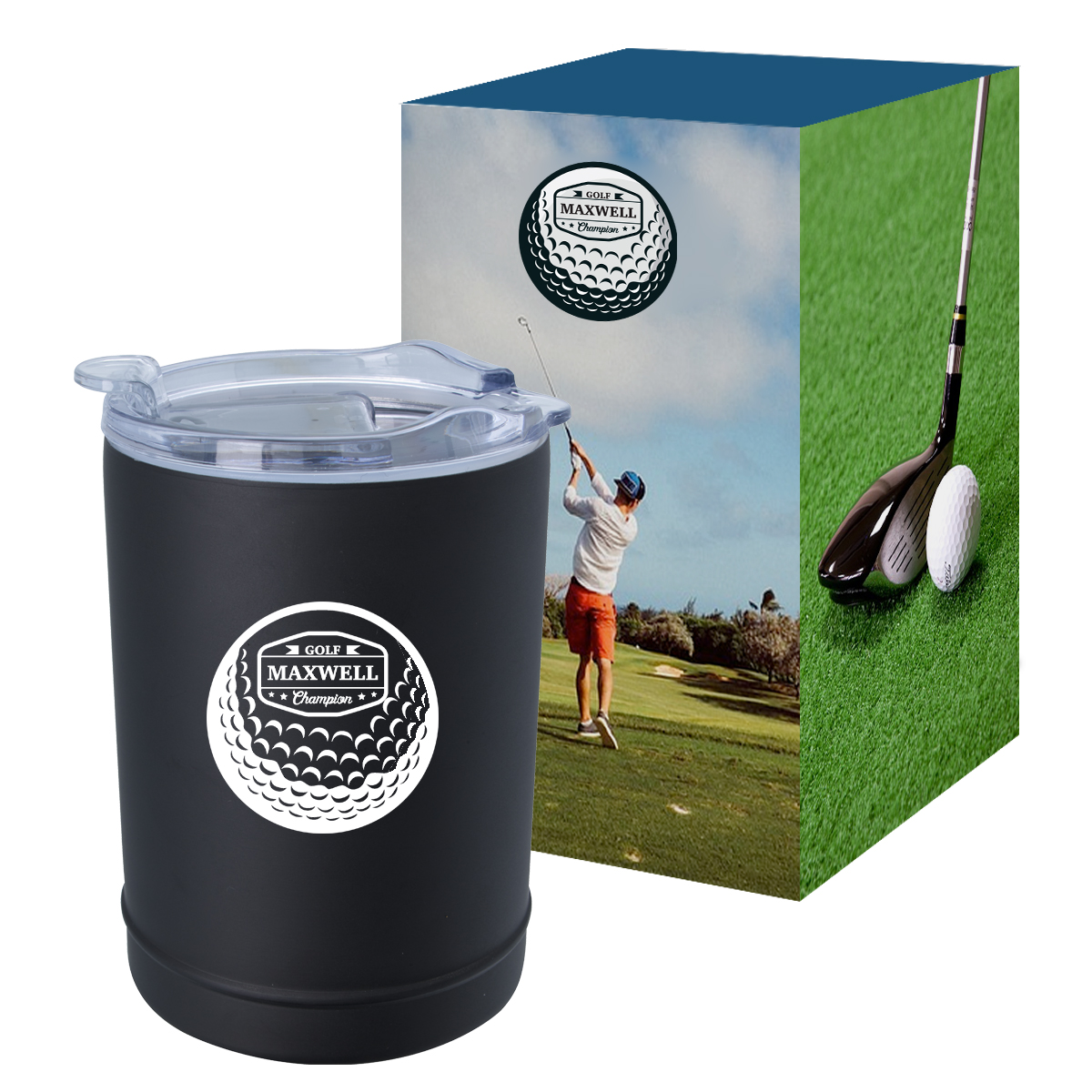 Picture of 2-in-1 Copper Insulated Beverage Holder And Tumbler With Custom Box