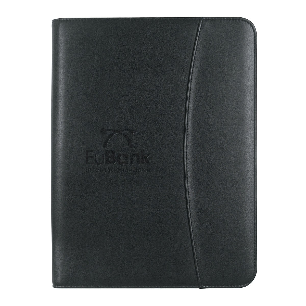 Picture of Leather Look 8 ½" X 11" Zippered Portfolio With Calculator