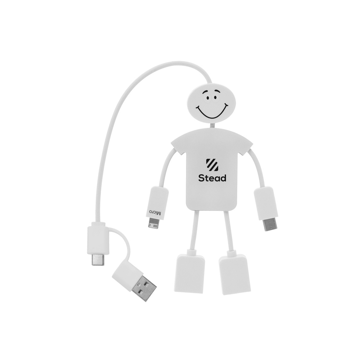 Picture of Techmate 3-in-1 Charging Cable & Usb Hub 2.0