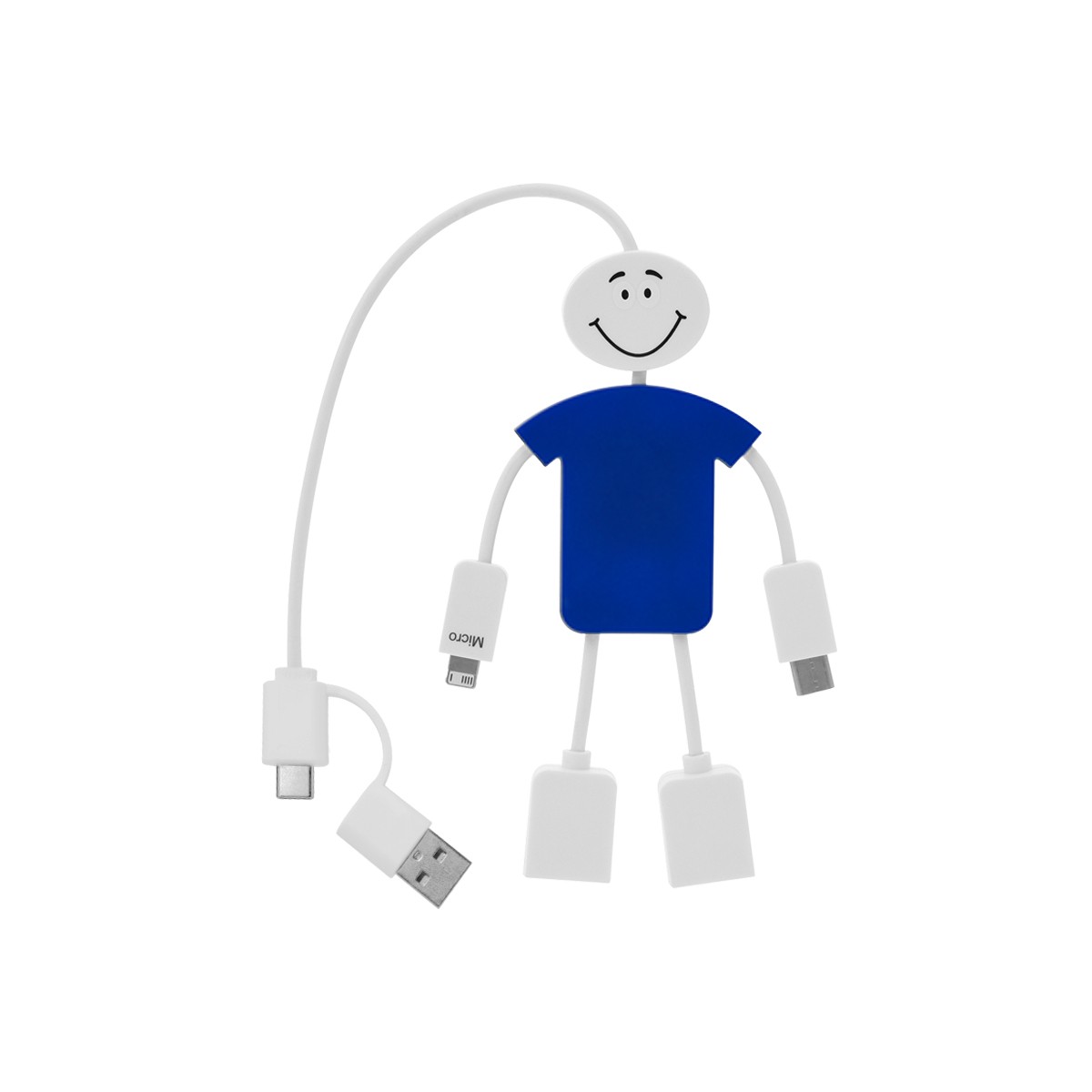 Picture of Techmate 3-in-1 Charging Cable & Usb Hub 2.0