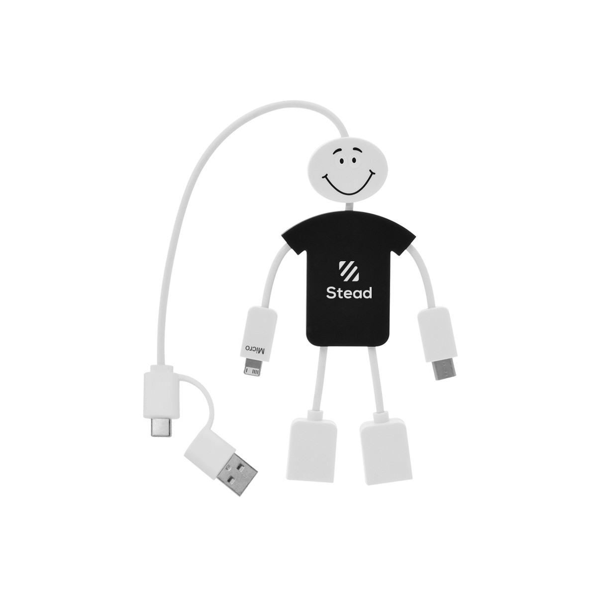 Picture of Techmate 3-in-1 Charging Cable & Usb Hub 2.0