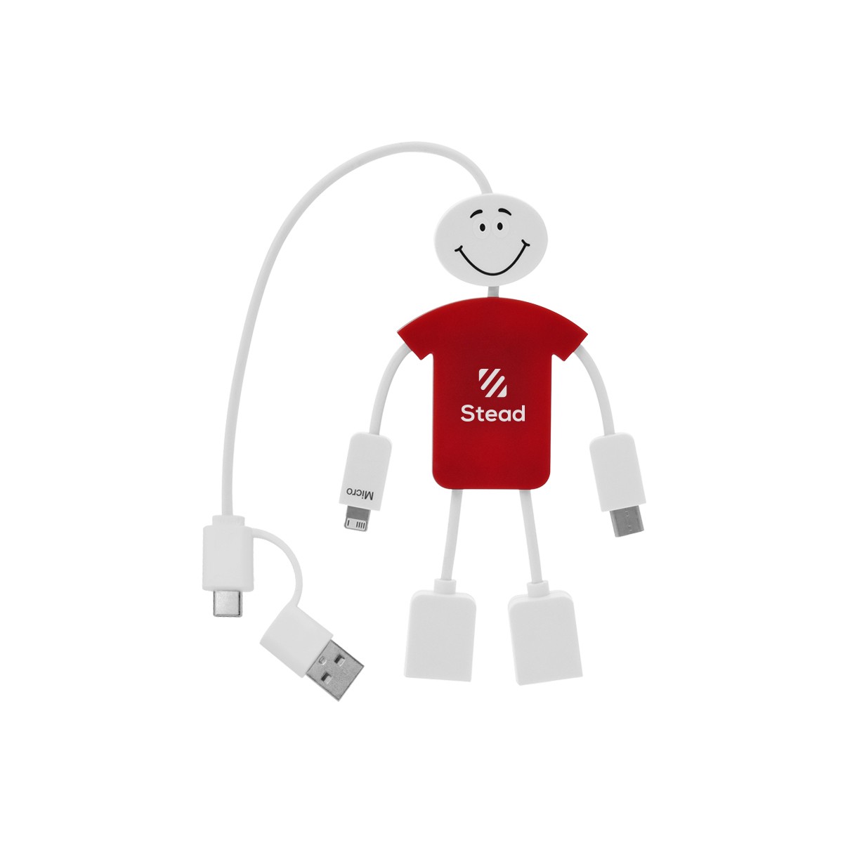 Picture of Techmate 3-in-1 Charging Cable & Usb Hub 2.0