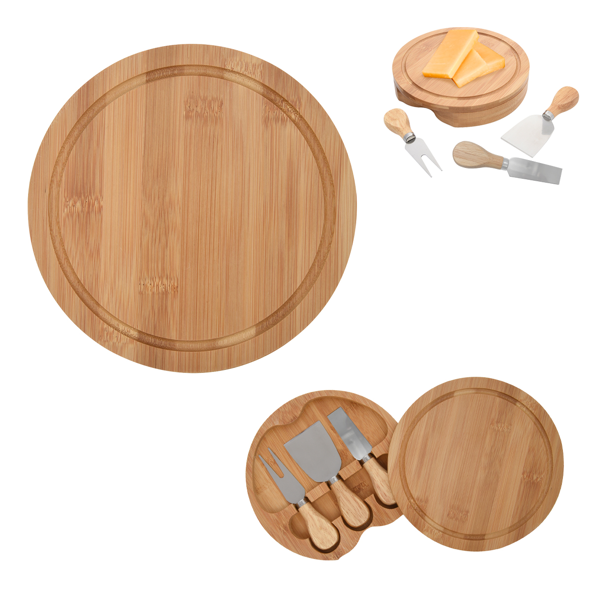 Picture of 3-piece Bamboo Cheese Server Kit