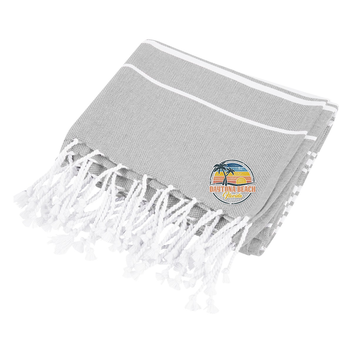 Picture of Recycled Beach Blanket With Tassel Fringe