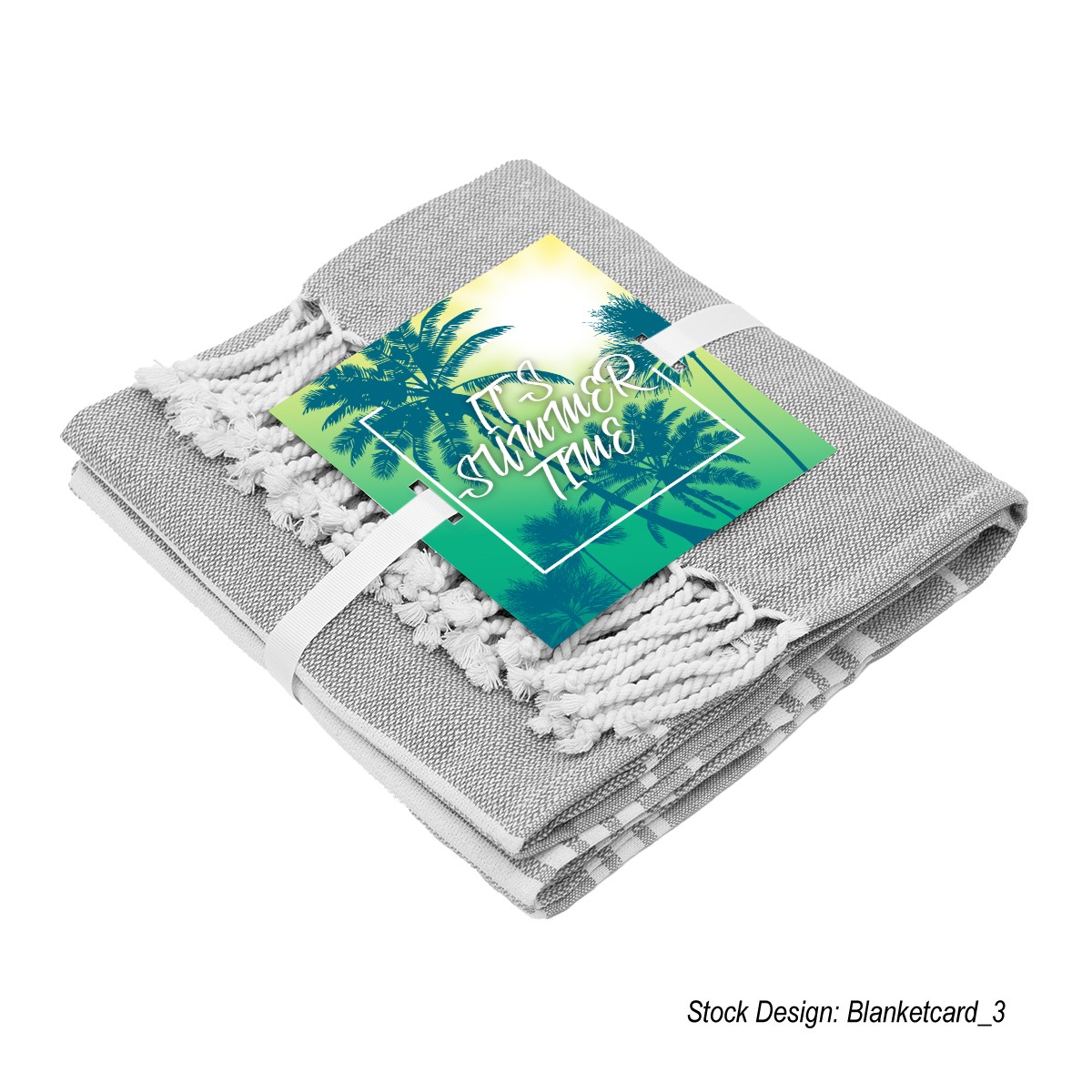 Picture of Recycled Beach Blanket With Tassel Fringe