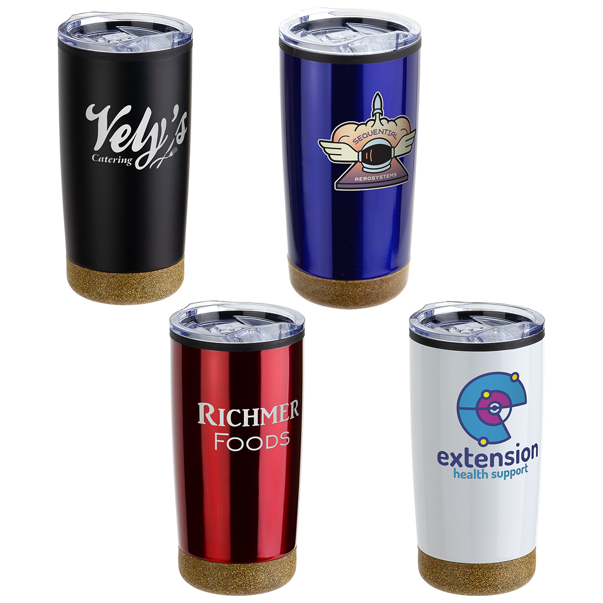 Picture of York 20 oz Stainless Steel/Polypropylene Tumbler with Cork Base