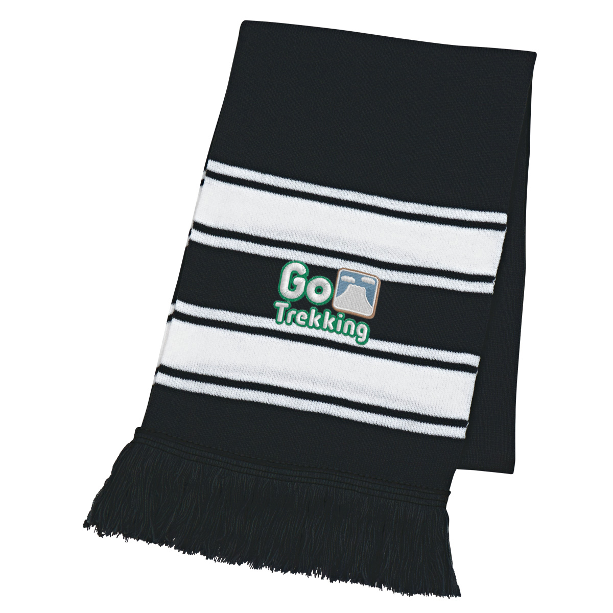 Picture of Two-tone Knit Scarf With Fringe