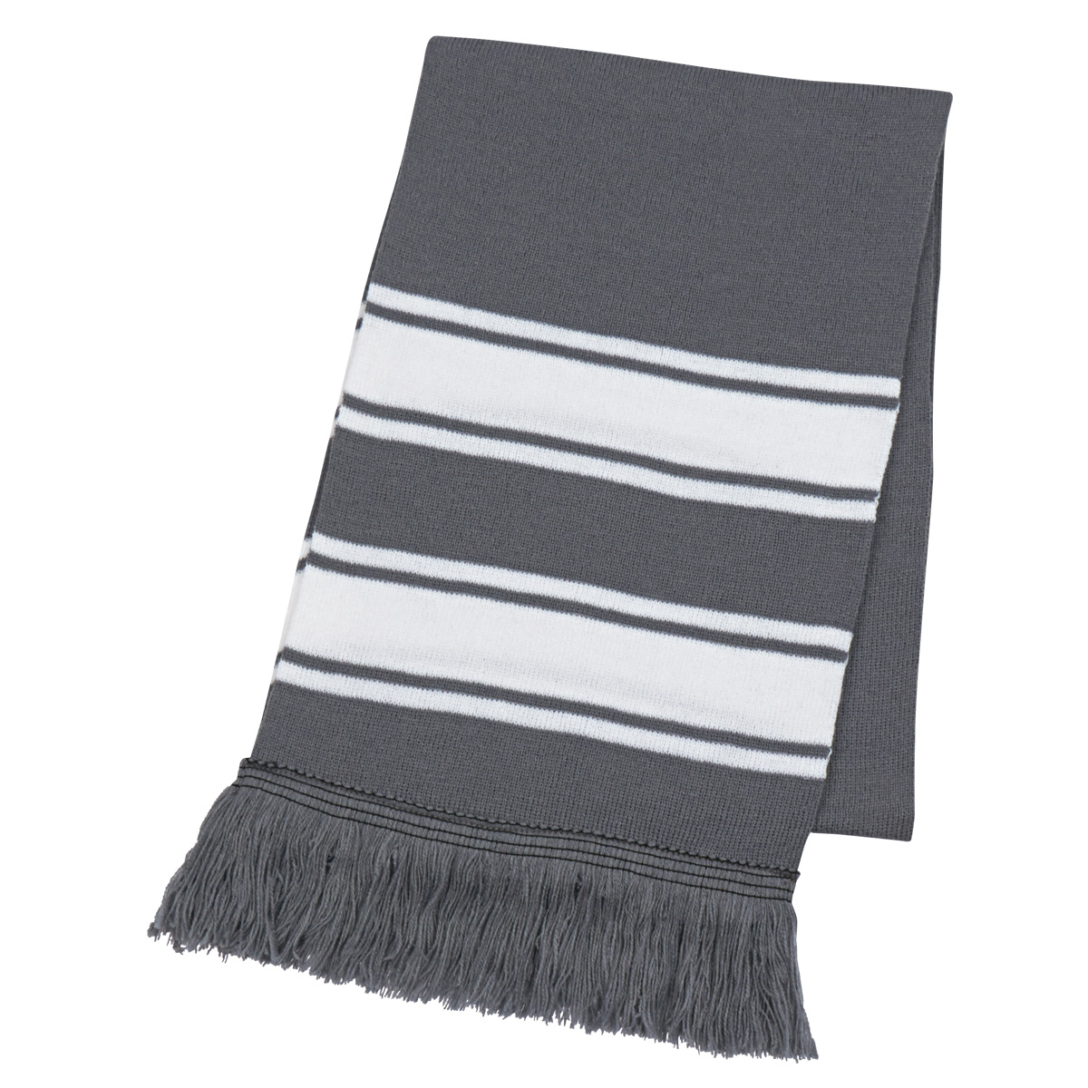 Picture of Two-tone Knit Scarf With Fringe