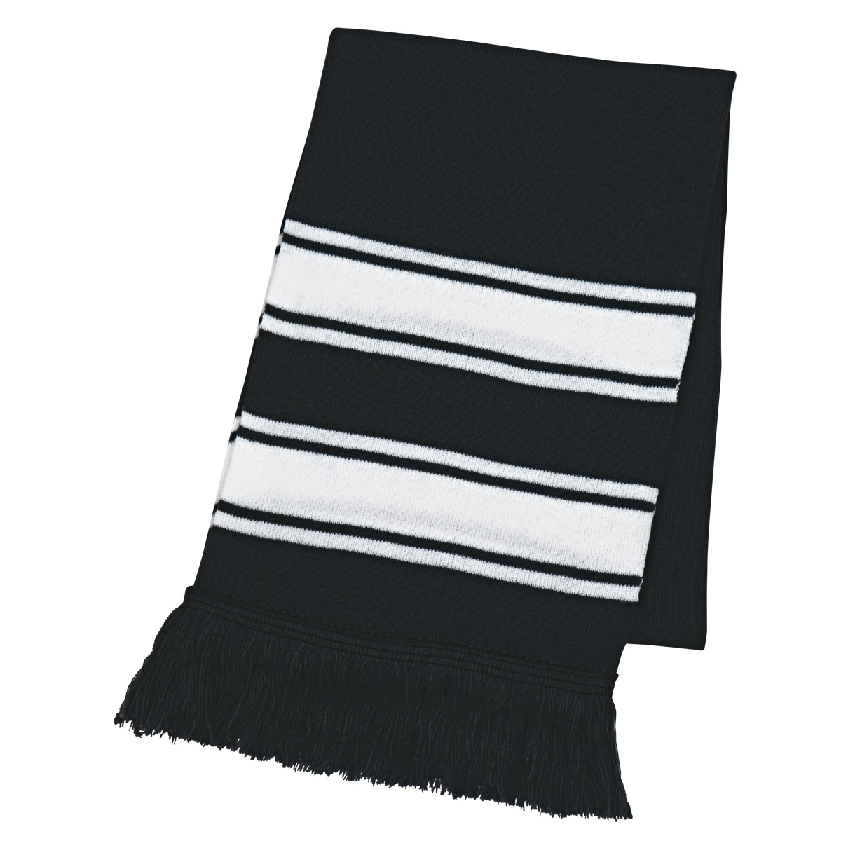 Picture of Two-tone Knit Scarf With Fringe