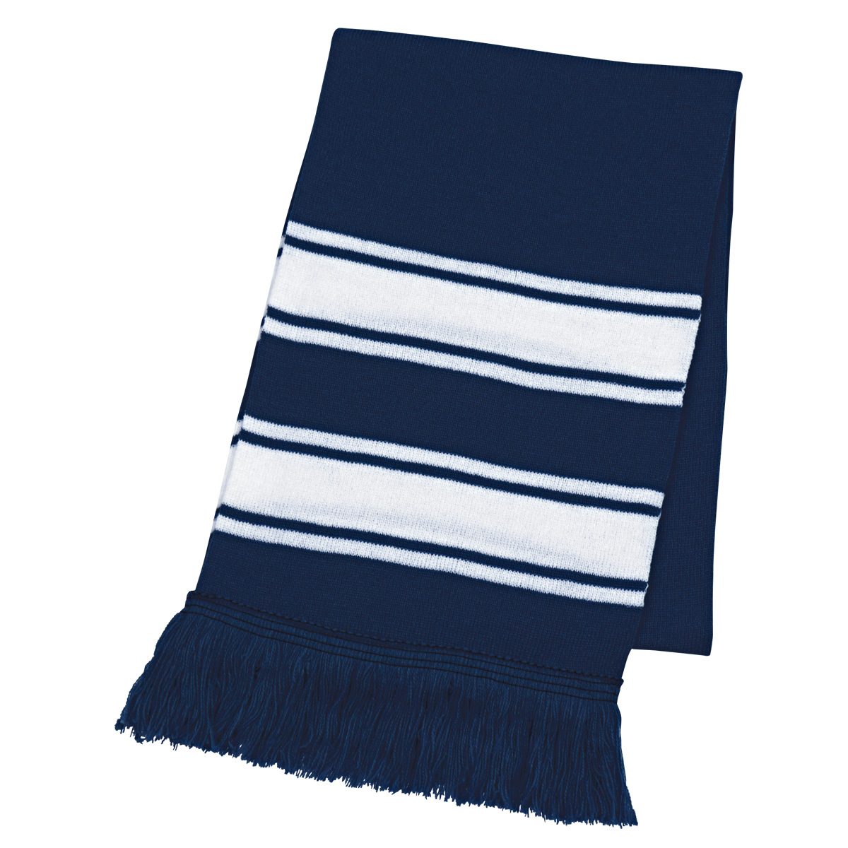 Picture of Two-tone Knit Scarf With Fringe