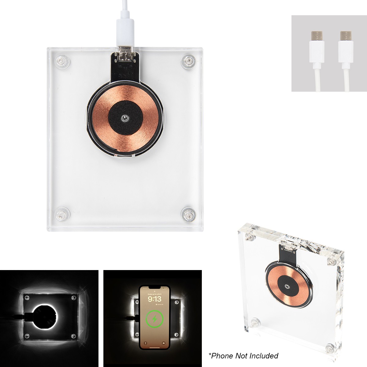 Picture of 15w Acrylic Light Up Wireless Charger