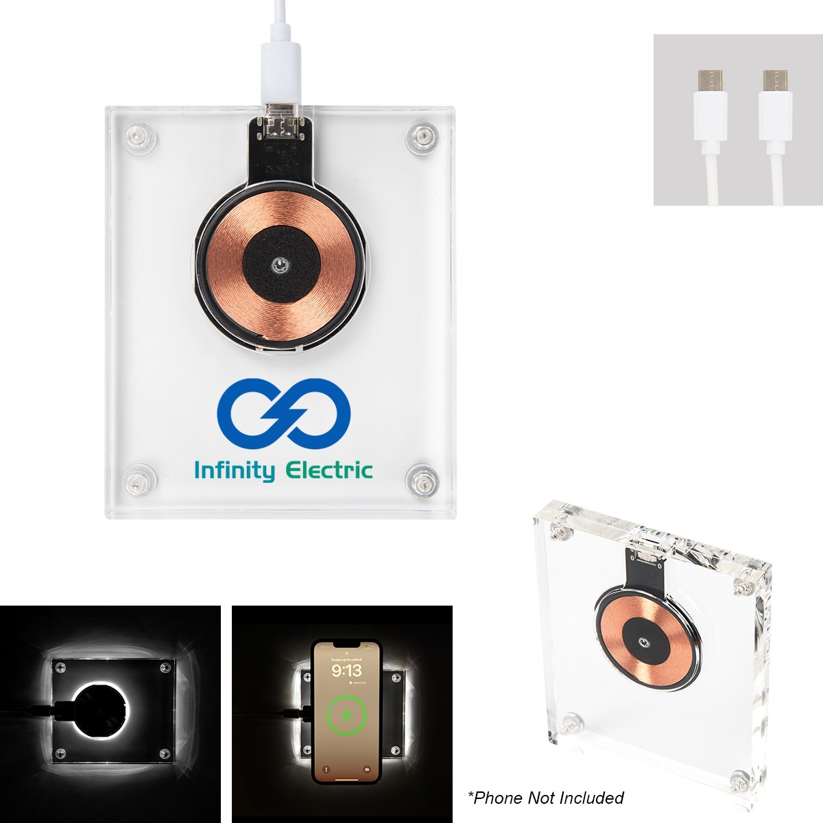 Picture of 15w Acrylic Light Up Wireless Charger