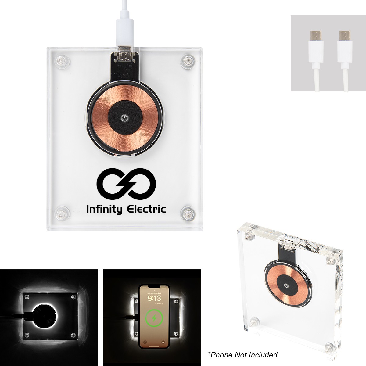 Picture of 15w Acrylic Light Up Wireless Charger