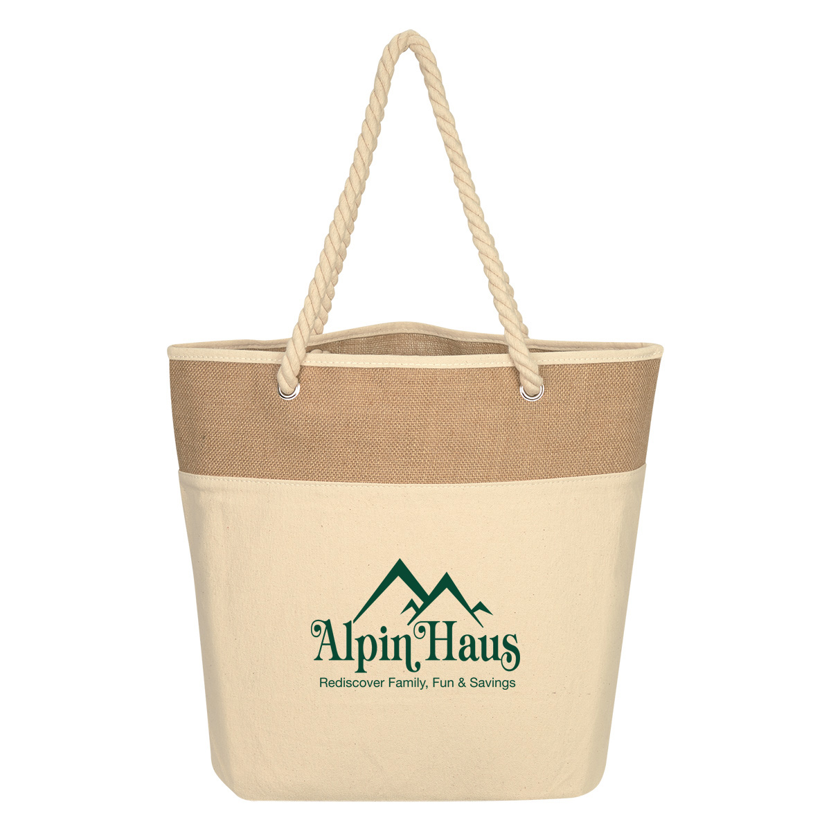 Picture of Burlap Rope Tote Bag