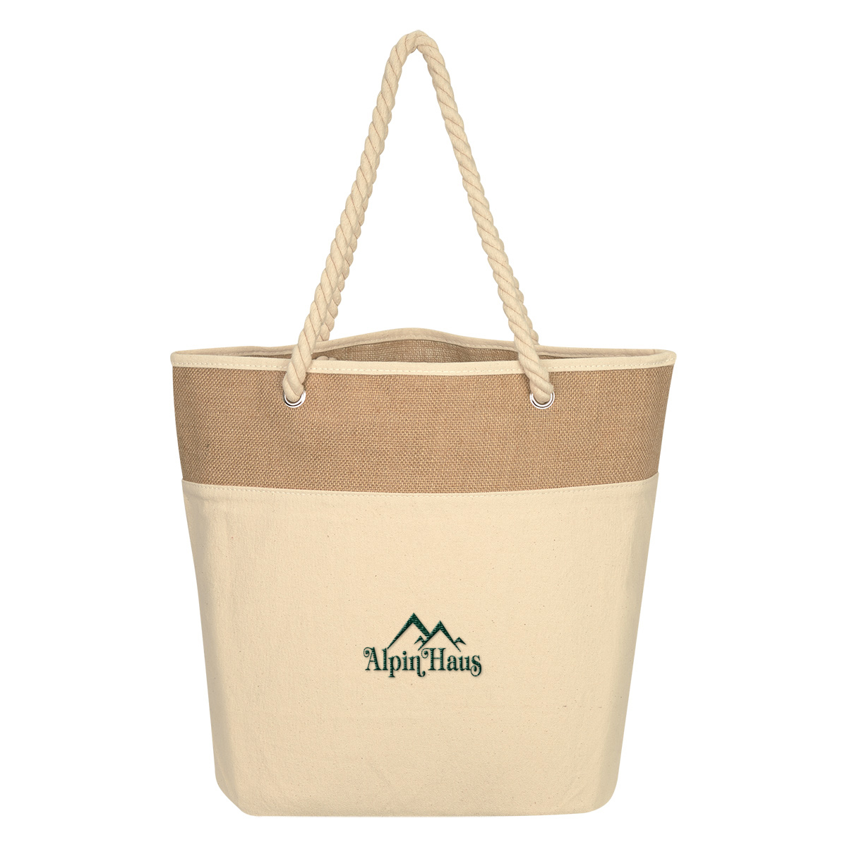 Picture of Burlap Rope Tote Bag