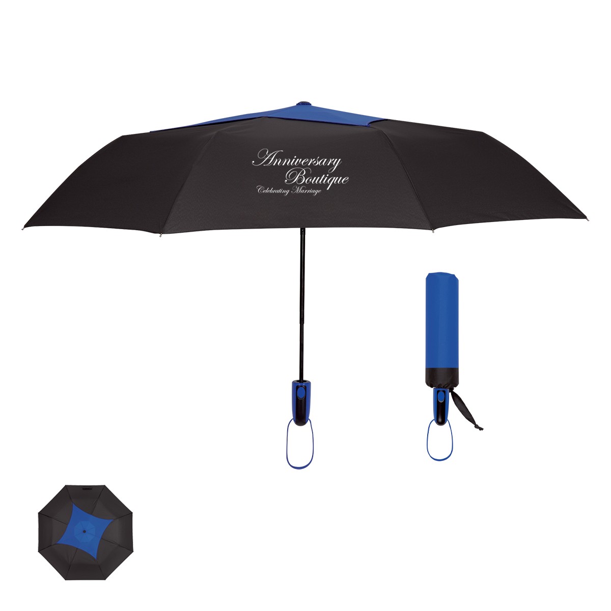 Picture of 44" Arc Telescopic Diamond Top Vented Umbrella