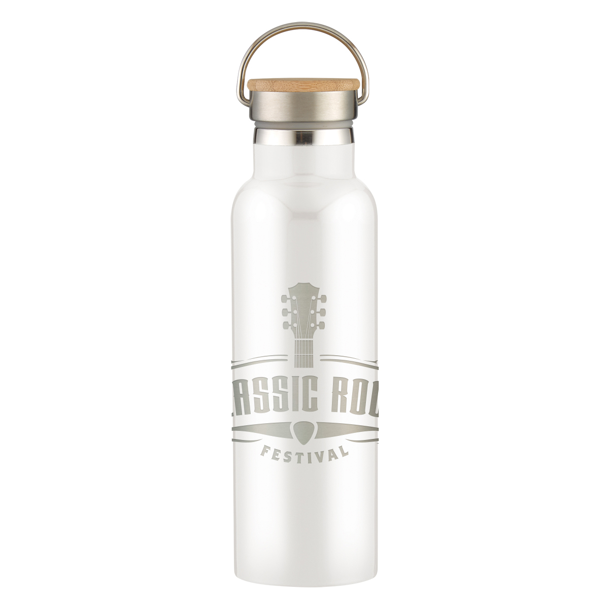Picture of 21 Oz. Full Laser Tipton Stainless Steel Bottle With Bamboo Lid