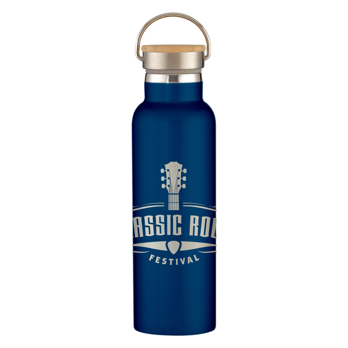 Picture of 21 Oz. Full Laser Tipton Stainless Steel Bottle With Bamboo Lid