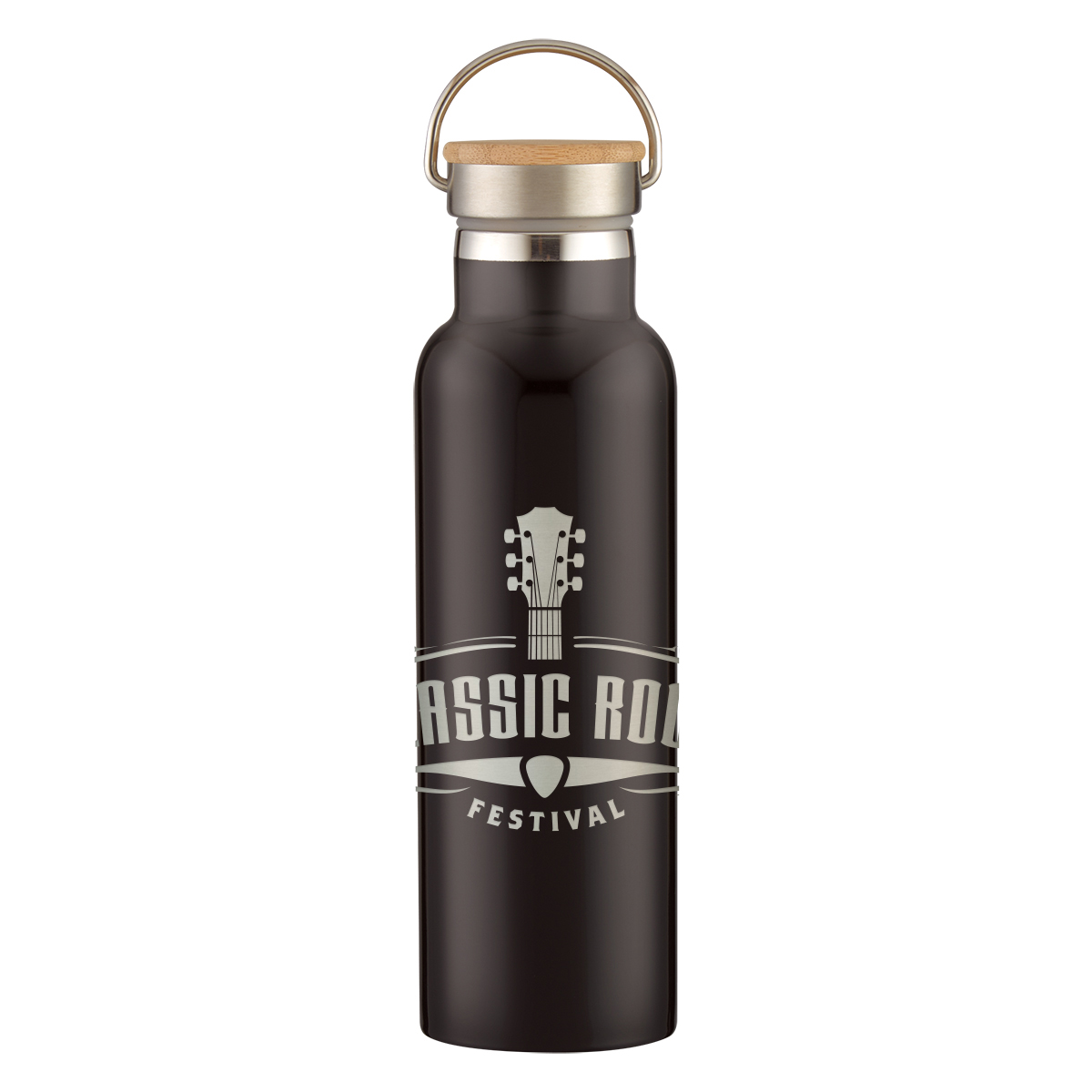 Picture of 21 Oz. Full Laser Tipton Stainless Steel Bottle With Bamboo Lid