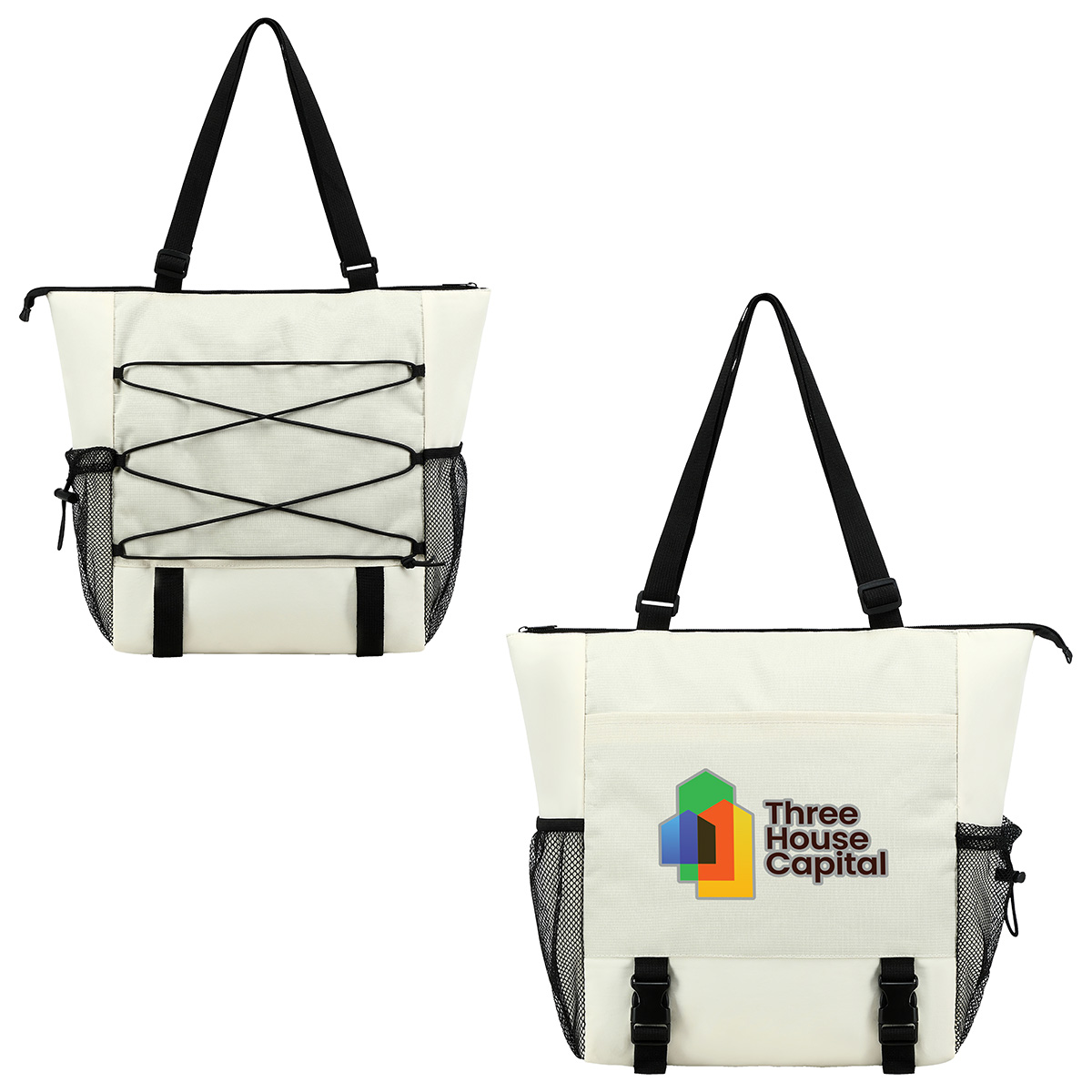 Picture of Halsted 600D Ripstop and Washed Nylon Zippered Tote Bag