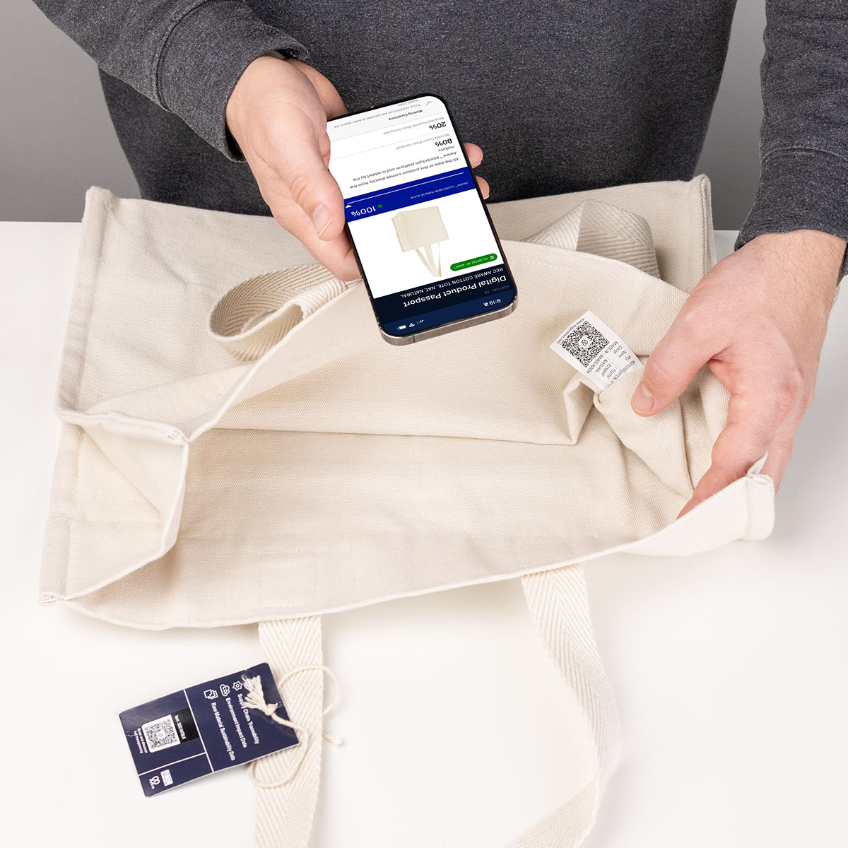 Picture of Aware™ 4 Oz. Recycled Cotton Tote Bag