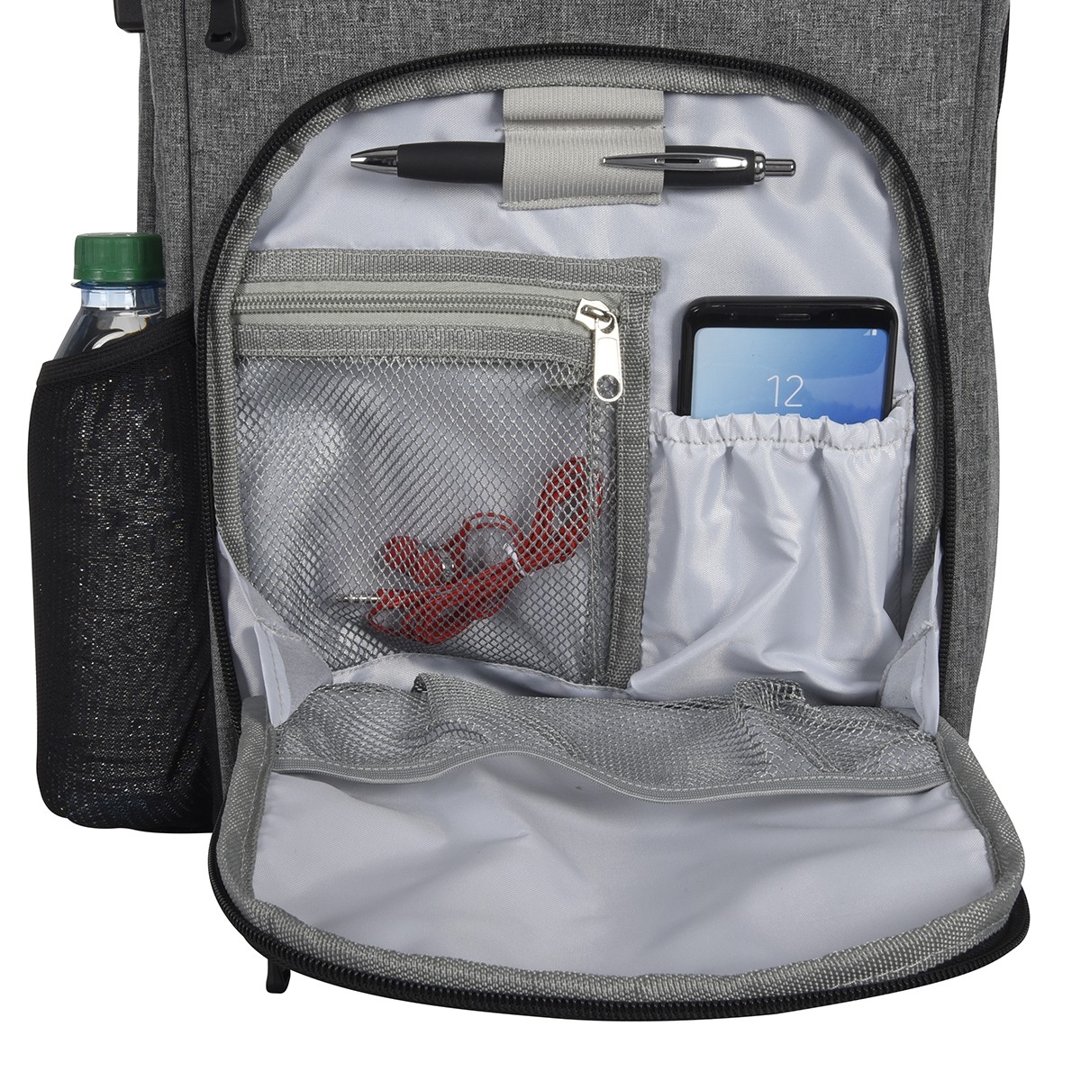 Picture of Heathered Rfid Laptop Backpack & Briefcase