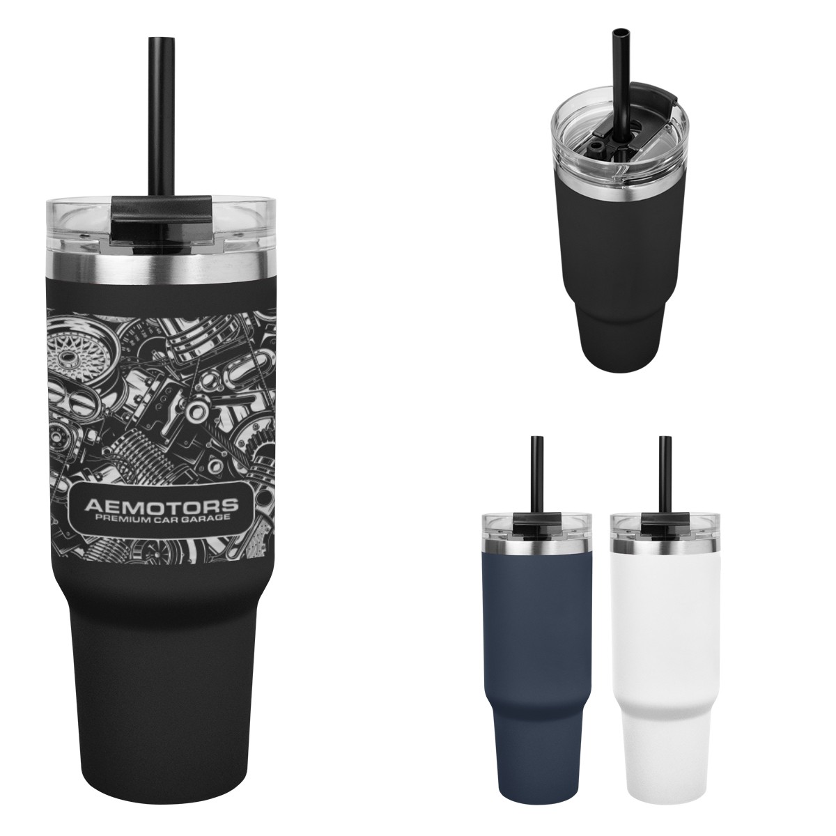 Picture of 40 Oz. Full Laser Naomi Intrepid Stainless Steel Tumbler