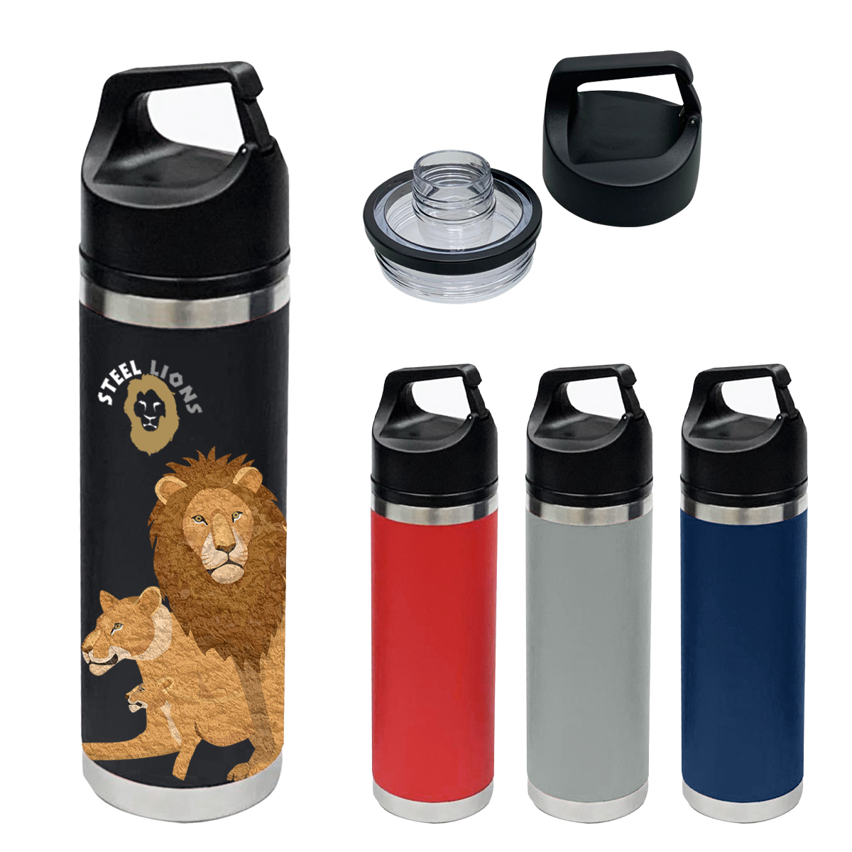 Picture of 18 Oz. Full Color Davenport Stainless Steel Bottle