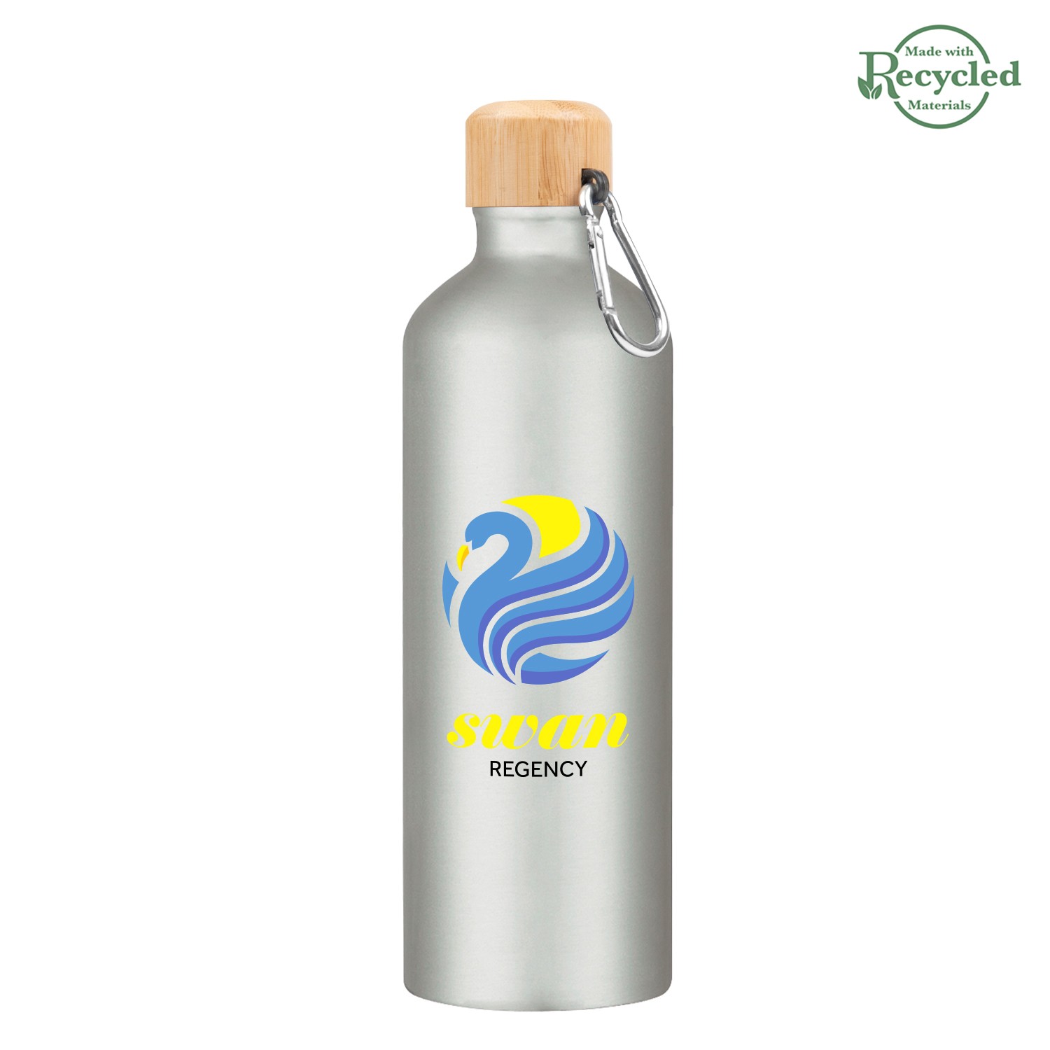 Picture of 25 Oz. Aluminum Tundra Bike Bottle With Bamboo Lid