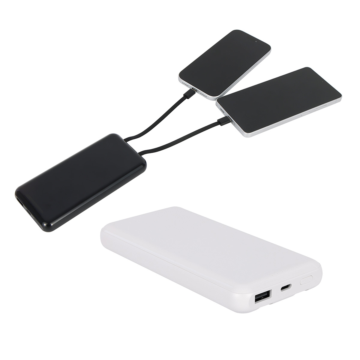Picture of Squire 10000mAh UL Listed Power Bank with Built-In Charging Cables