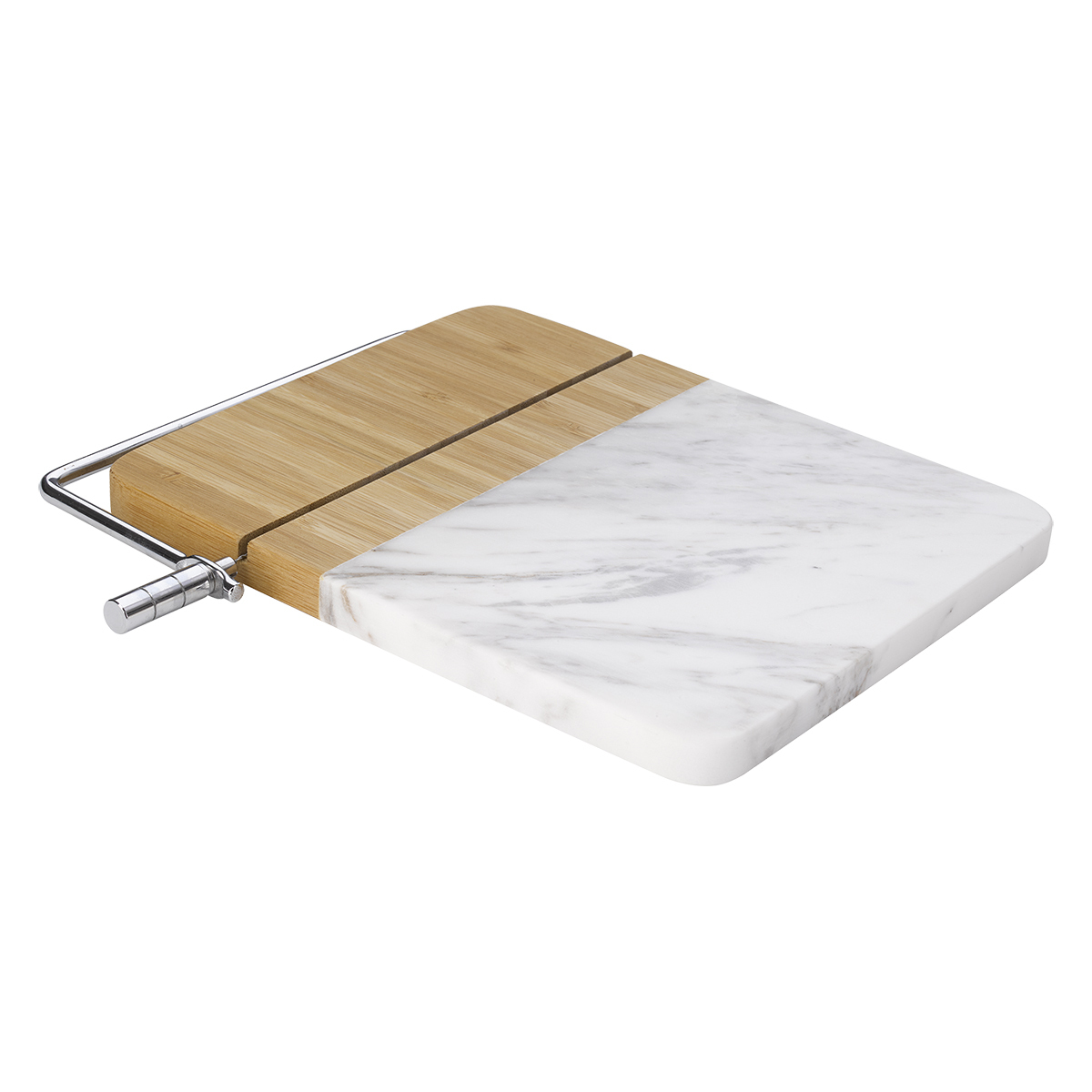 Picture of Marble And Bamboo Cheese Cutting Board With Slicer
