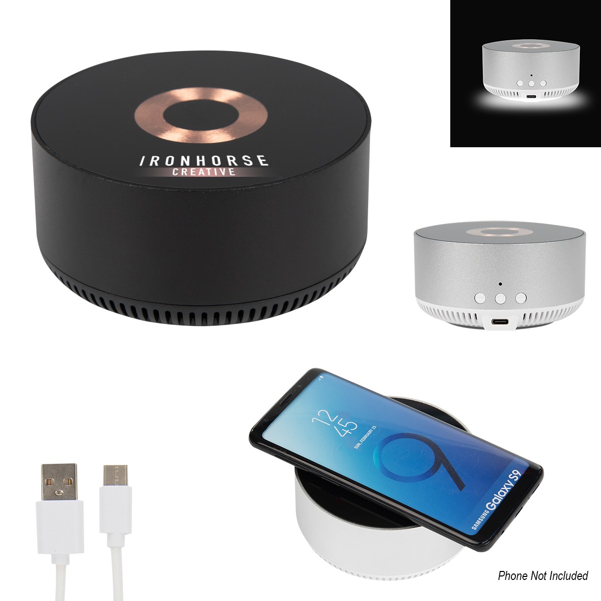 Picture of 15w Glass Top Wireless Charger & Speaker